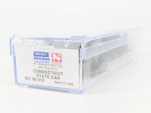 N Scale Micro-Trains 02100412 CT Connecticut 40' Plug Door Box Car 1788 RTR
