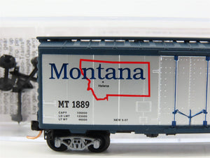 N Scale Micro-Trains 02100413 MT Montana 40' Box Car 1889 RTR