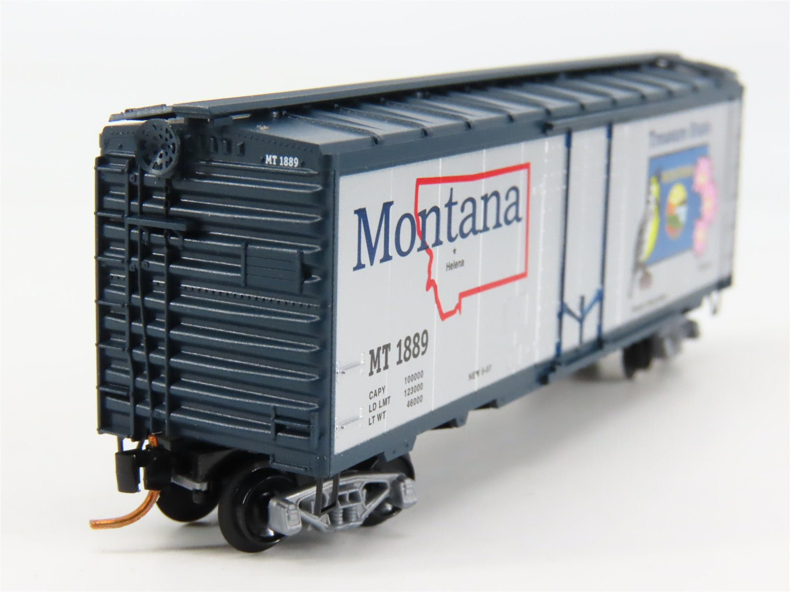 N Scale Micro-Trains 02100413 MT Montana 40' Box Car 1889 RTR
