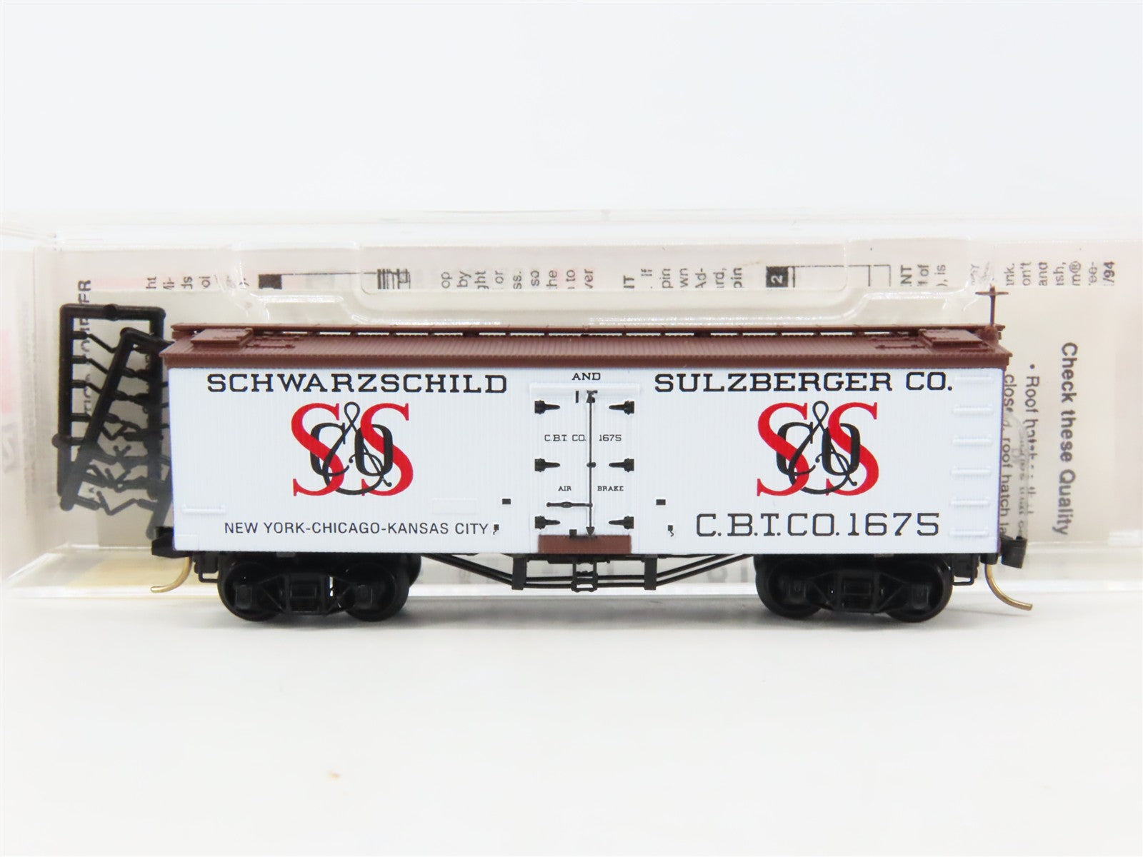 N Scale Micro-Trains 58020 CBT Schwarzschild & Sulzberger 36' Reefer 1675 RTR