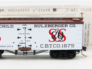 N Scale Micro-Trains 58020 CBT Schwarzschild & Sulzberger 36' Reefer 1675 RTR