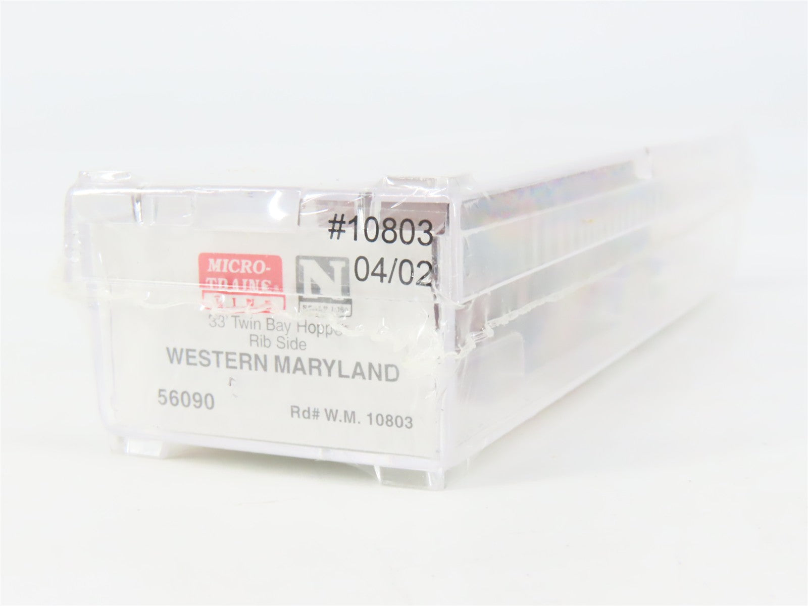 N Scale Micro-Trains 56090 WM Western Maryland 33' 2-Bay Hopper 10803 RTR