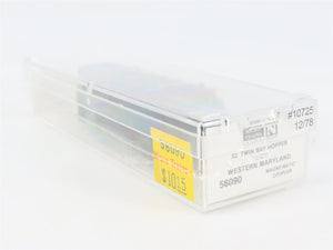 N Scale Micro-Trains 56090 WM Western Maryland 33' 2-Bay Hopper 10725 RTR