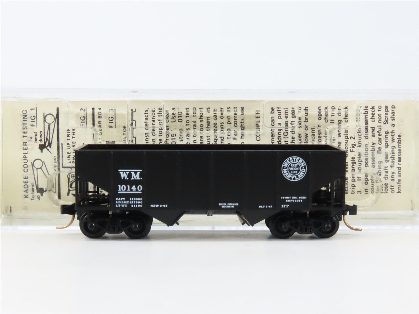 N Scale Micro-Trains 56092 WM Western Maryland 33' Rib Side Twin Hopper RTR