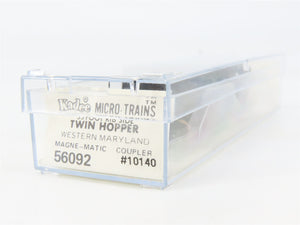 N Scale Micro-Trains 56092 WM Western Maryland 33' Rib Side Twin Hopper RTR