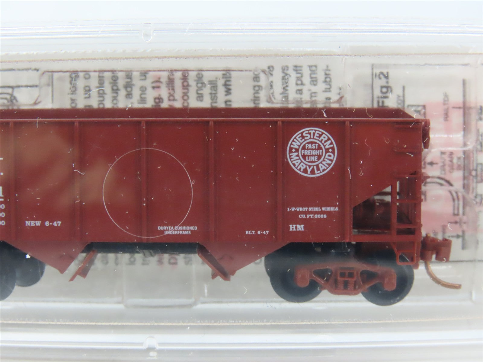N Scale Micro-Trains 56090 WM Western Maryland 33' 2-Bay Hopper 10801 RTR