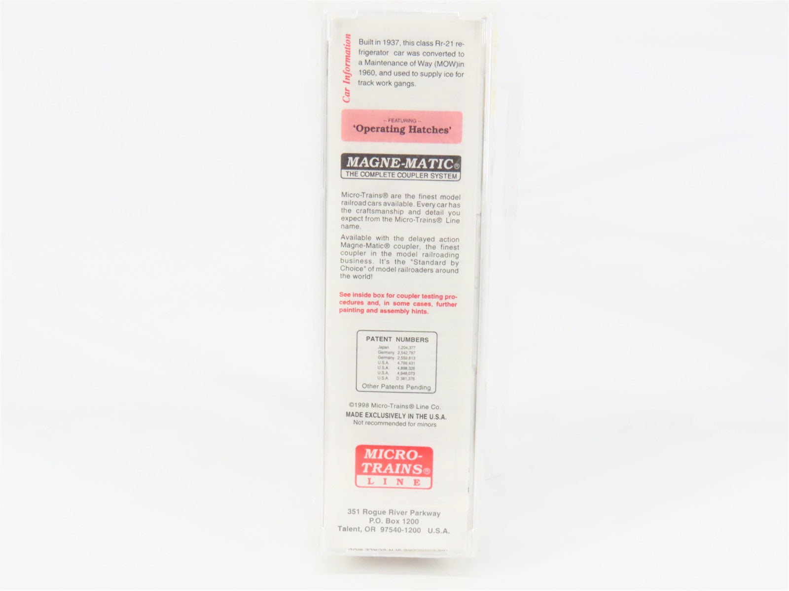 N Scale Micro-Trains 59030 ATSF Santa Fe 40' Reefer 188457 RTR