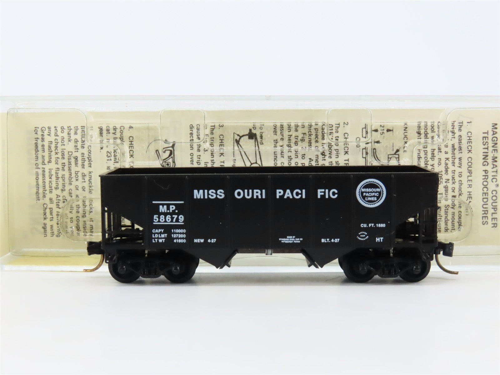 N Scale Kadee Micro-Trains MTL 56140 MP Missouri Pacific 33' 2-Bay Hopper 58679