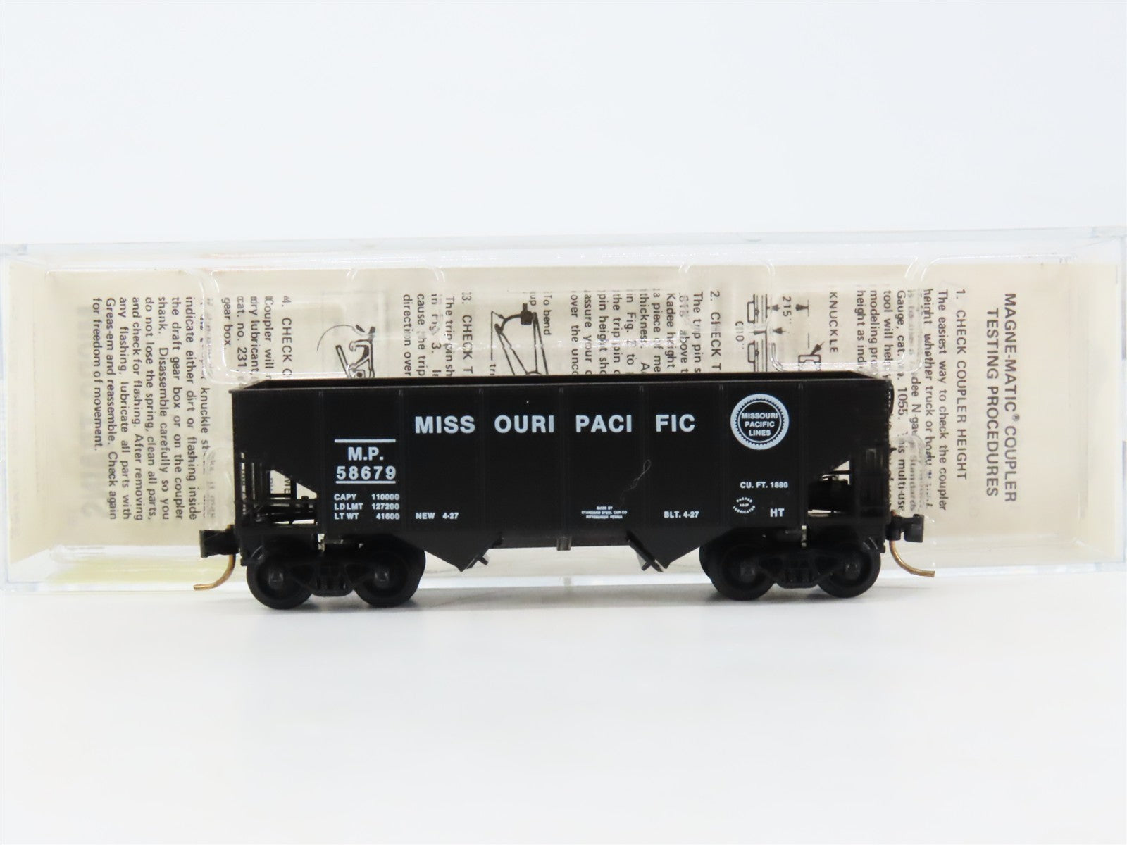 N Scale Kadee Micro-Trains MTL 56140 MP Missouri Pacific 2-Bay Hopper 58679