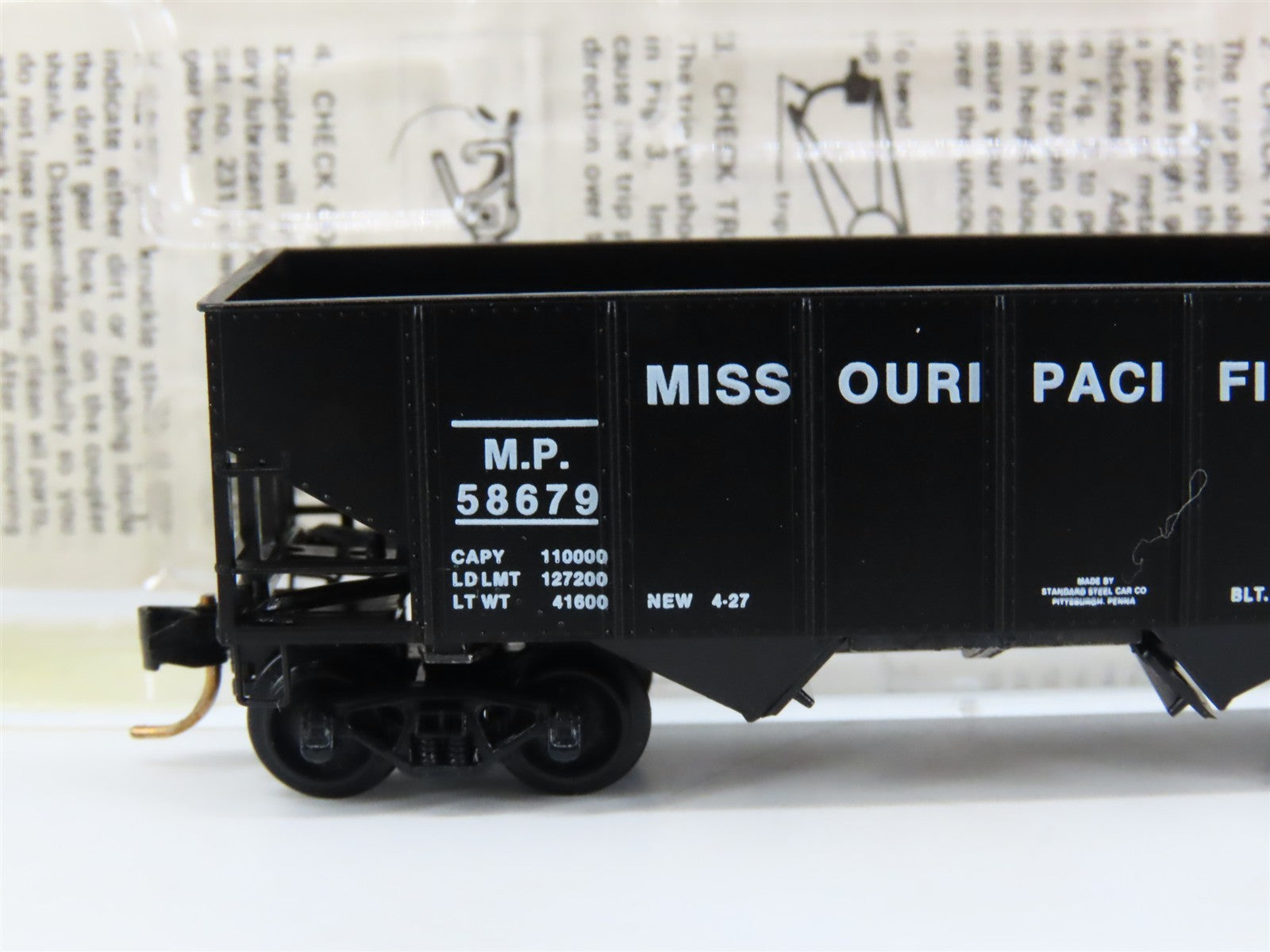 N Scale Kadee Micro-Trains MTL 56140 MP Missouri Pacific 2-Bay Hopper 58679
