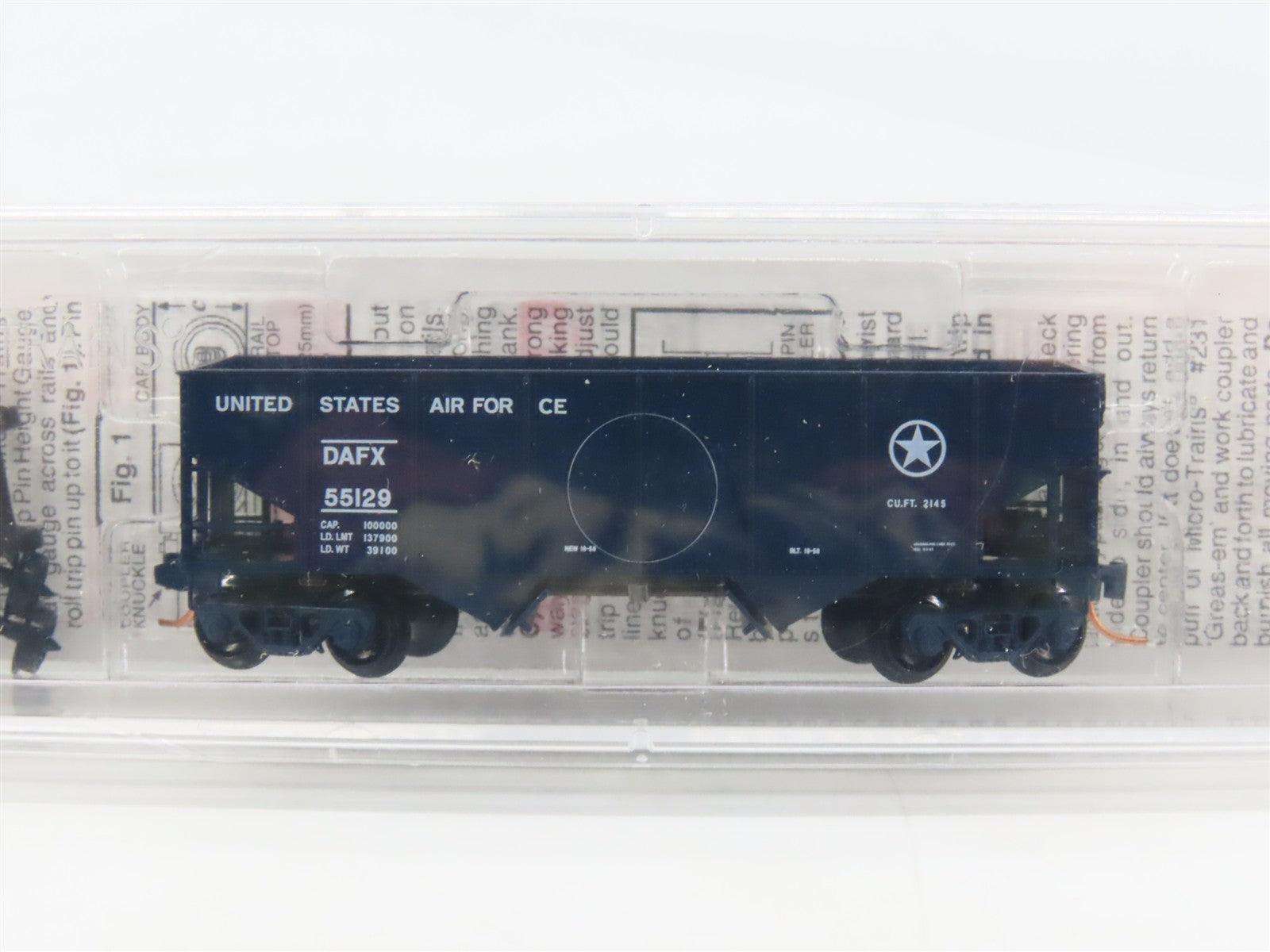 N Scale Micro-Trains 56120 DAFX United States Air Force 33' 2-Bay Hopper RTR