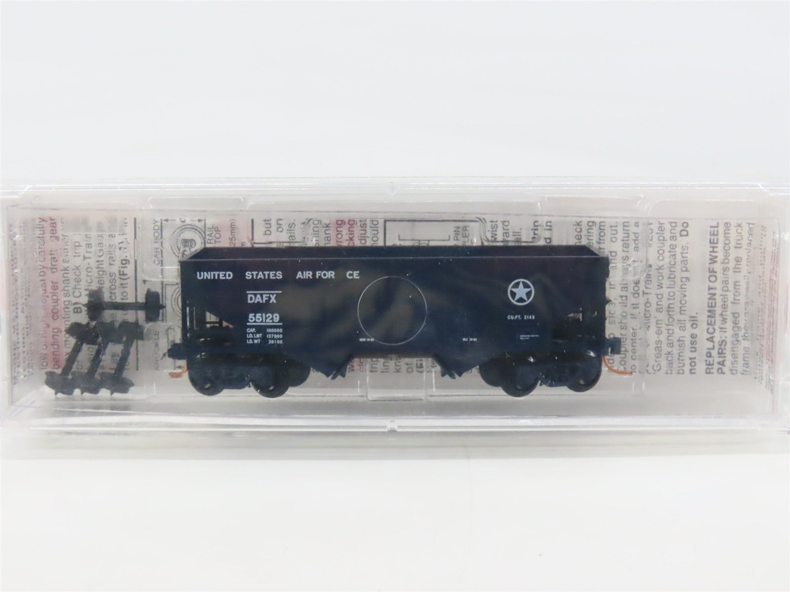 N Scale Micro-Trains 56120 DAFX United States Air Force 33' 2-Bay Hopper RTR