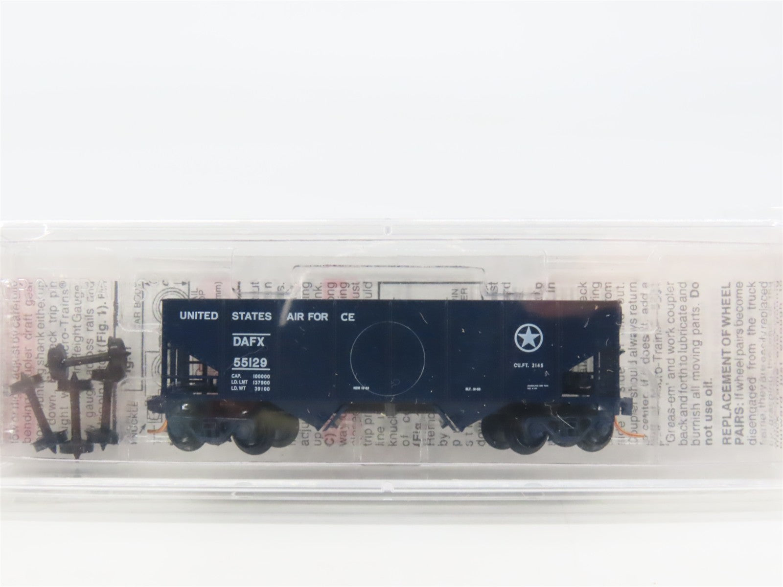 N Scale Micro-Trains 56120 DAFX United States Air Force 33' 2-Bay Hopper RTR