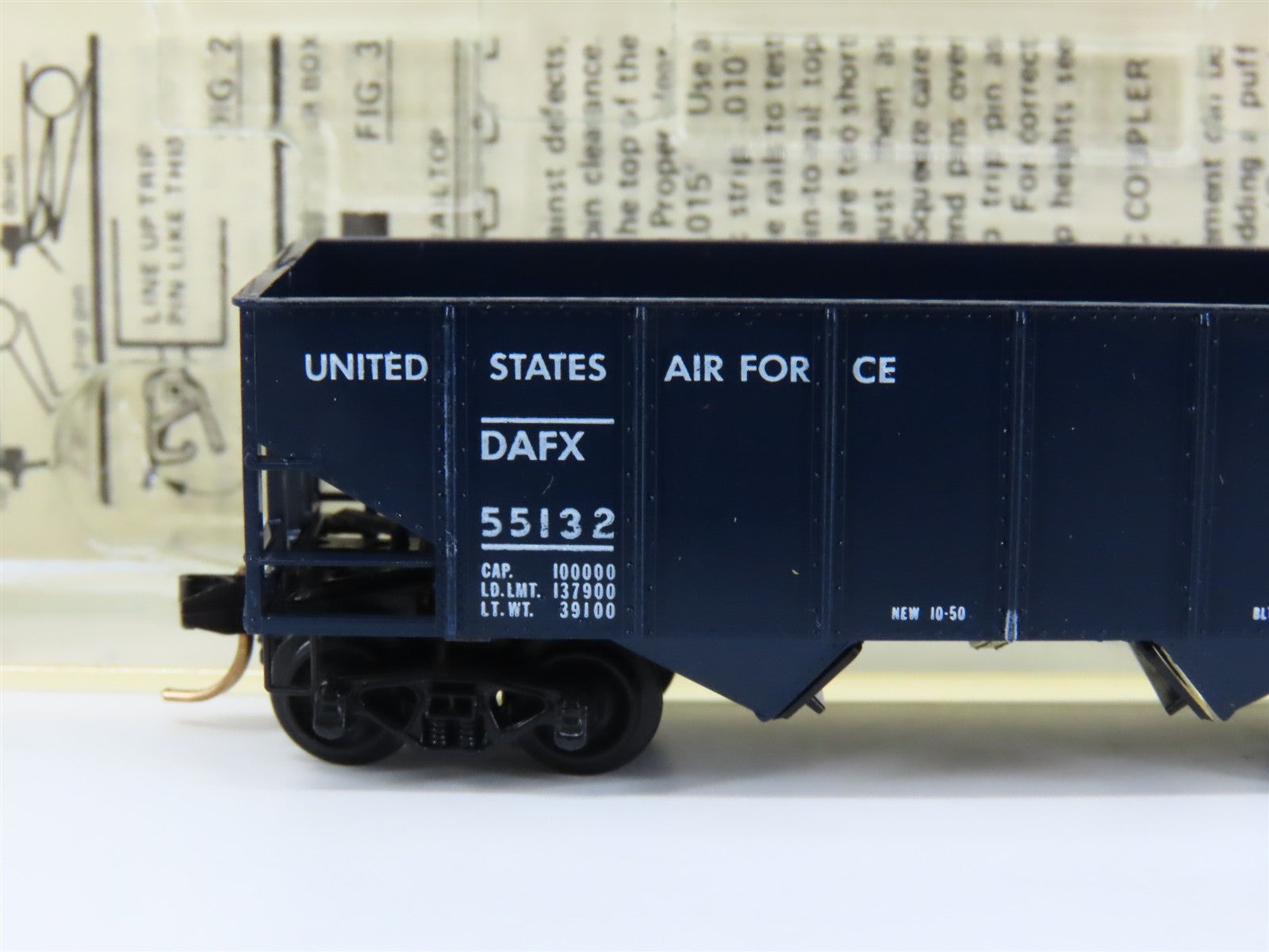 N Scale Micro-Trains 56120 DAFX United States Air Force 33' 2-Bay Hopper RTR