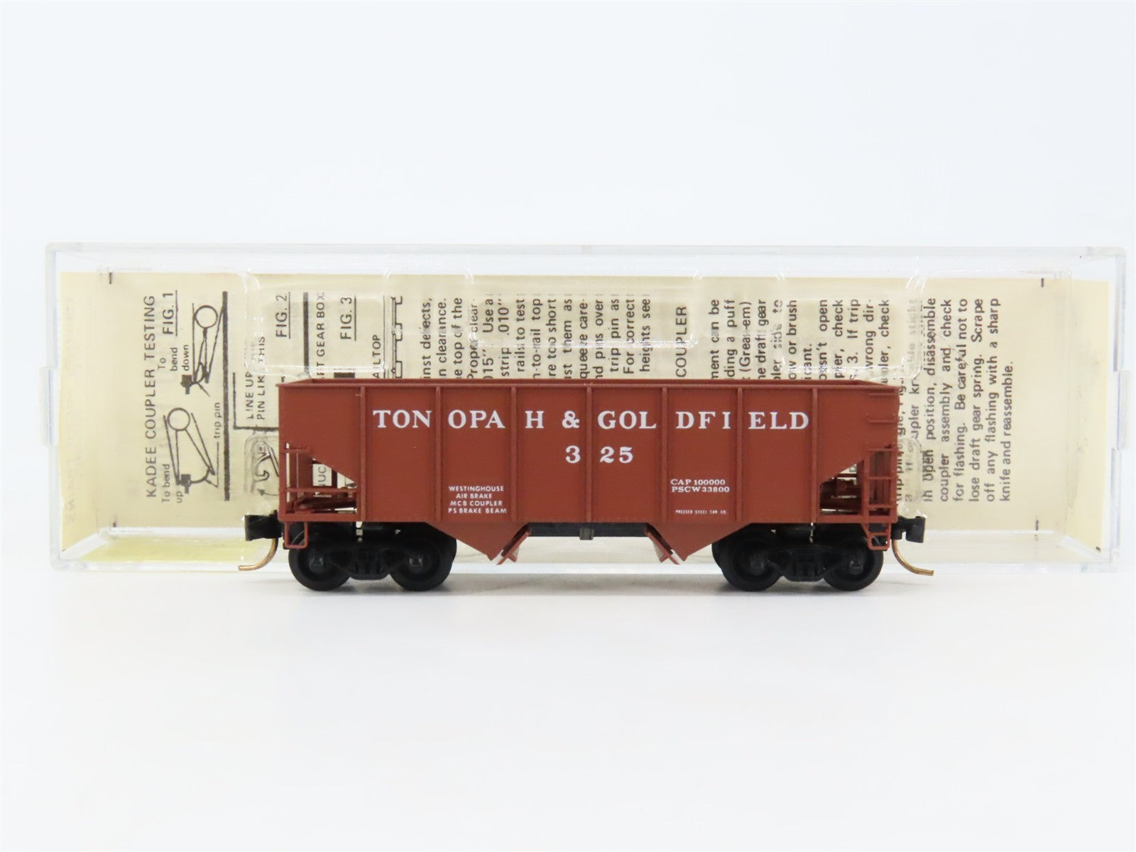 N Scale Micro-Trains 56100 T&G Tonopah & Goldfield 33' 2-Bay Hopper 325 RTR