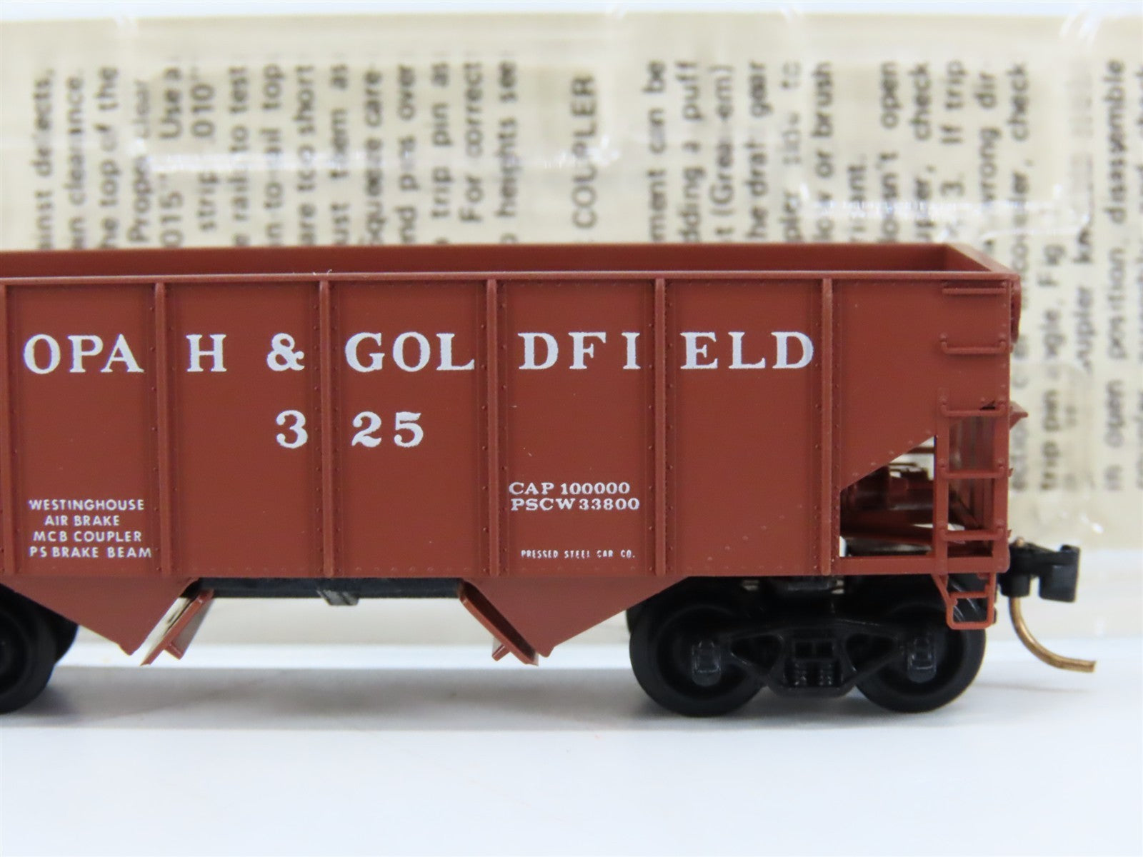 N Scale Micro-Trains 56100 T&G Tonopah & Goldfield 33' 2-Bay Hopper 325 RTR