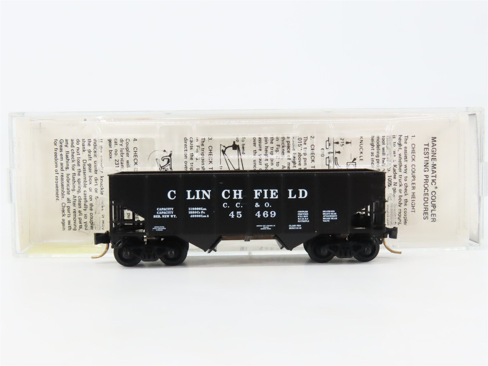 N Scale Micro-Trains 56190 CC&O Clinchfield 33' 2-Bay Hopper 45469 RTR