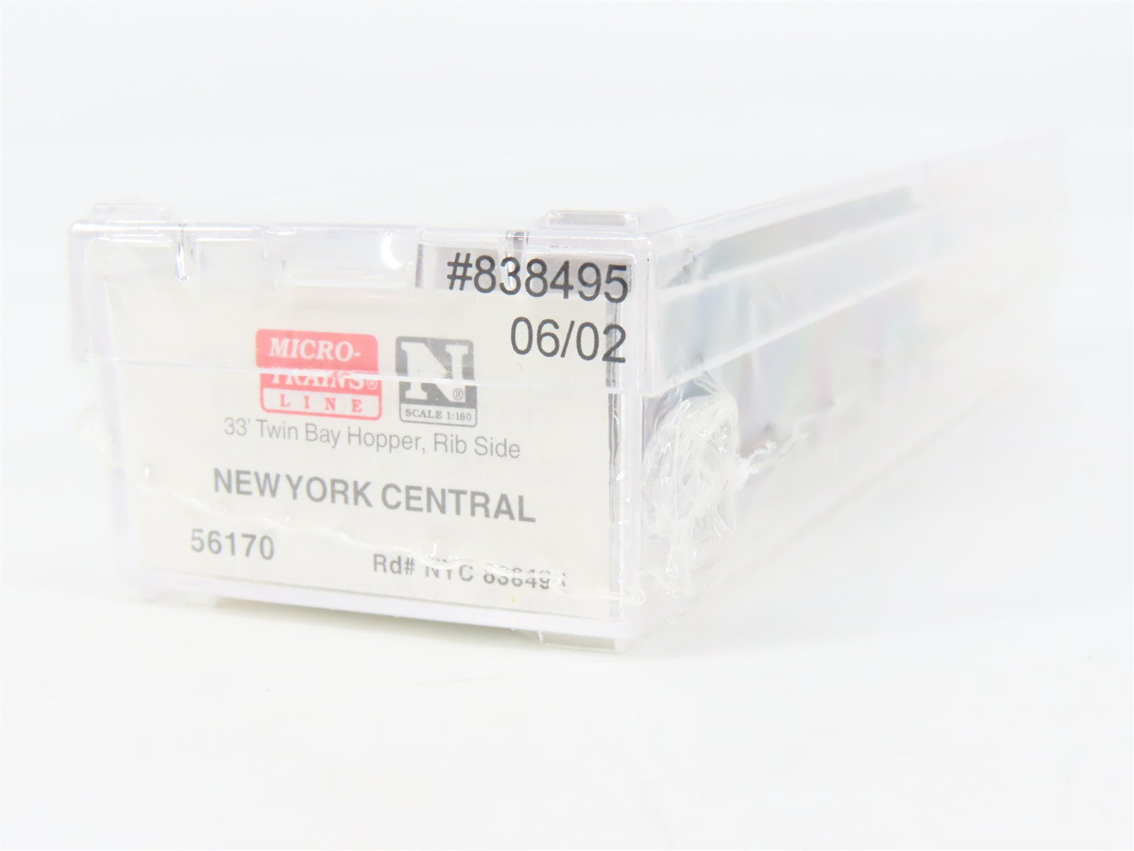 N Scale Micro-Trains 56170 NYC New York Central 33' Twin Bay Hopper 838495 RTR