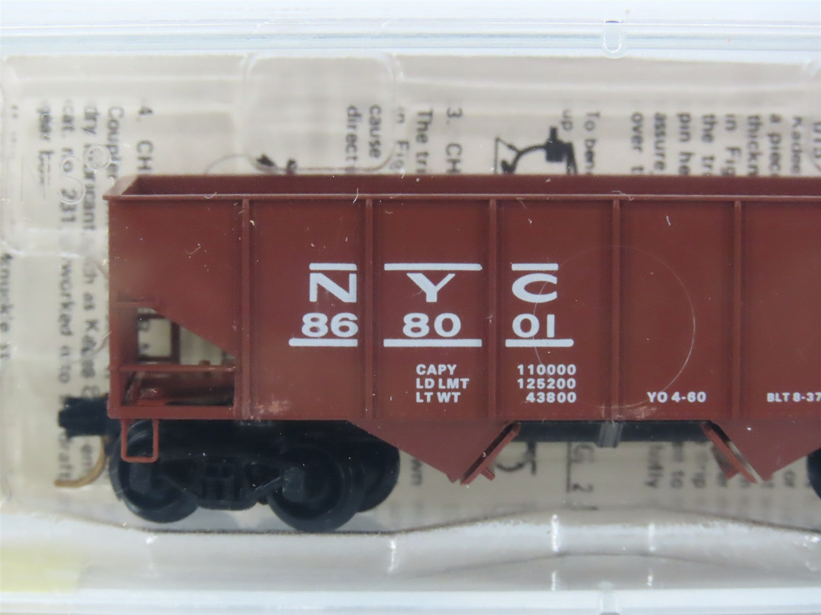 N Scale Micro-Trains 56170 NYC New York Central 33' 2-Bay Hopper 868001 RTR