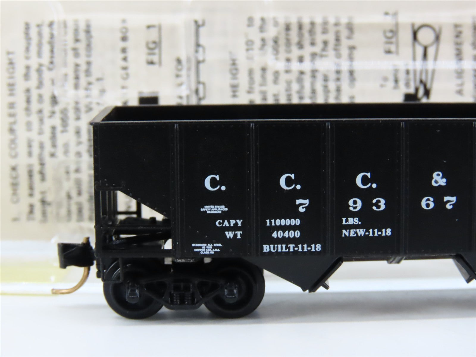 N Kadee Micro-Trains MTL 56160 CCC&StL New York Central 2-Bay Hopper 79367 RTR