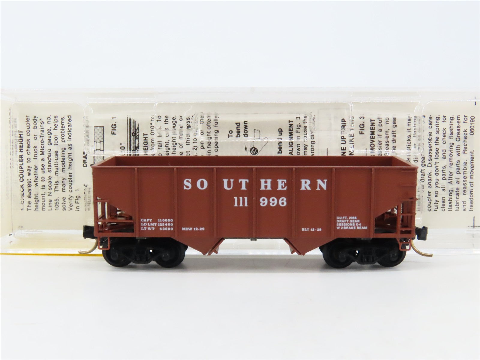 N Scale Micro-Trains 56150 SOU Southern 33' 2-Bay Hopper 111996 RTR