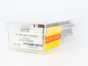N Scale Micro-Trains 56150 SOU Southern 33' 2-Bay Hopper 111996 RTR