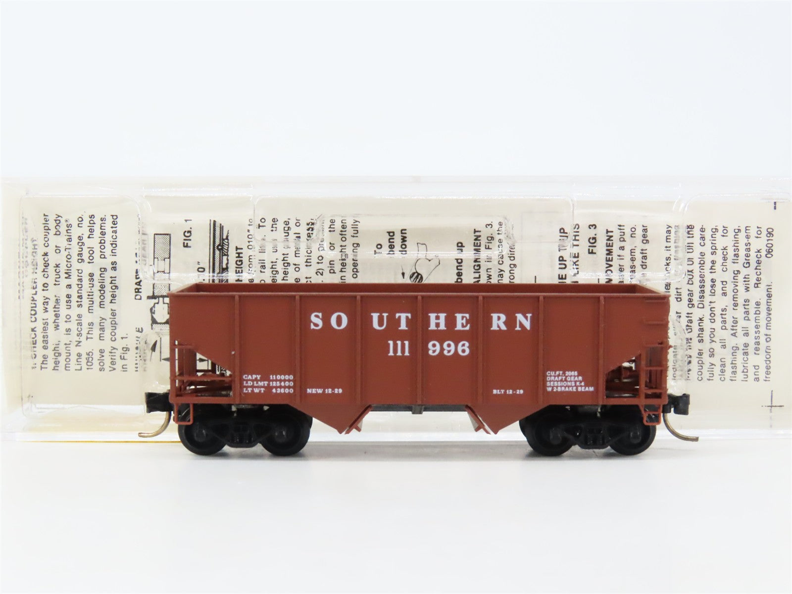 N Scale Micro-Trains 56150 SOU Southern 33' 2-Bay Hopper 111996 RTR