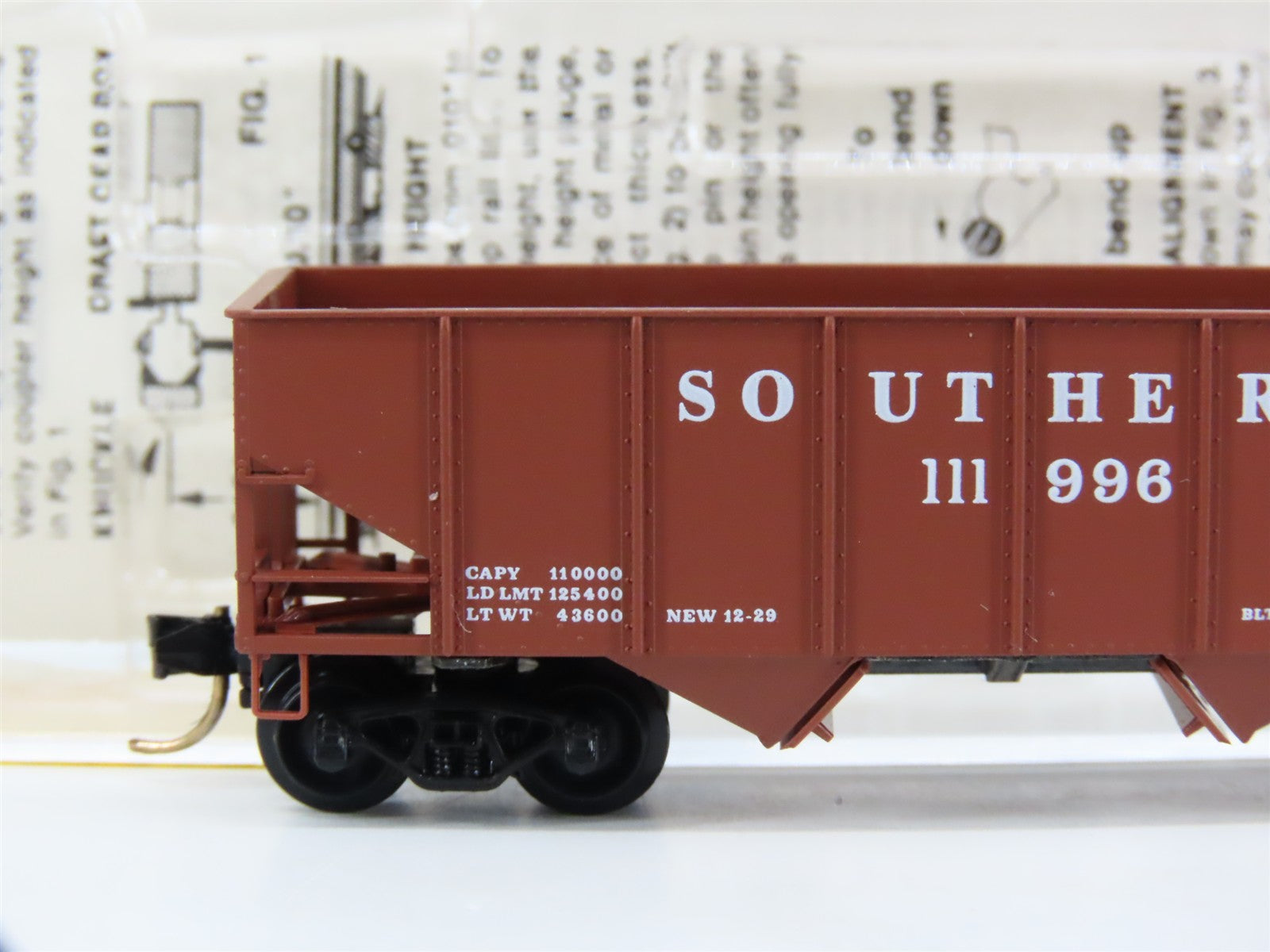 N Scale Micro-Trains 56150 SOU Southern 33' 2-Bay Hopper 111996 RTR