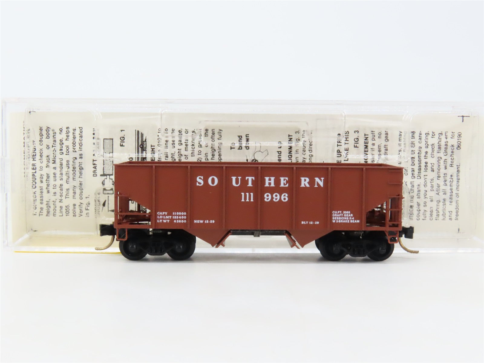 N Scale Micro-Trains 56150 SOU Southern 33' 2-Bay Hopper 111996 RTR