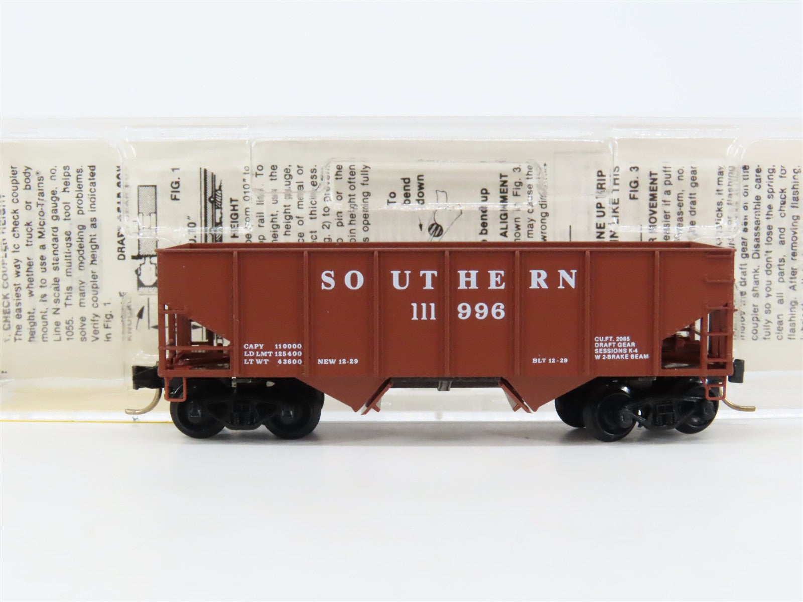 N Scale Micro-Trains 56150 SOU Southern 33' 2-Bay Hopper 111996 RTR