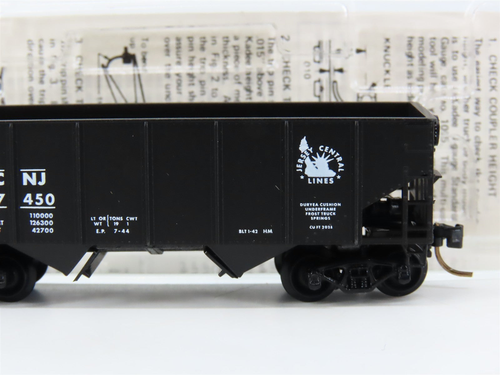N Scale Kadee Micro-Trains MTL 56230 CNJ Jersey Central 2-Bay Hopper 67450 RTR