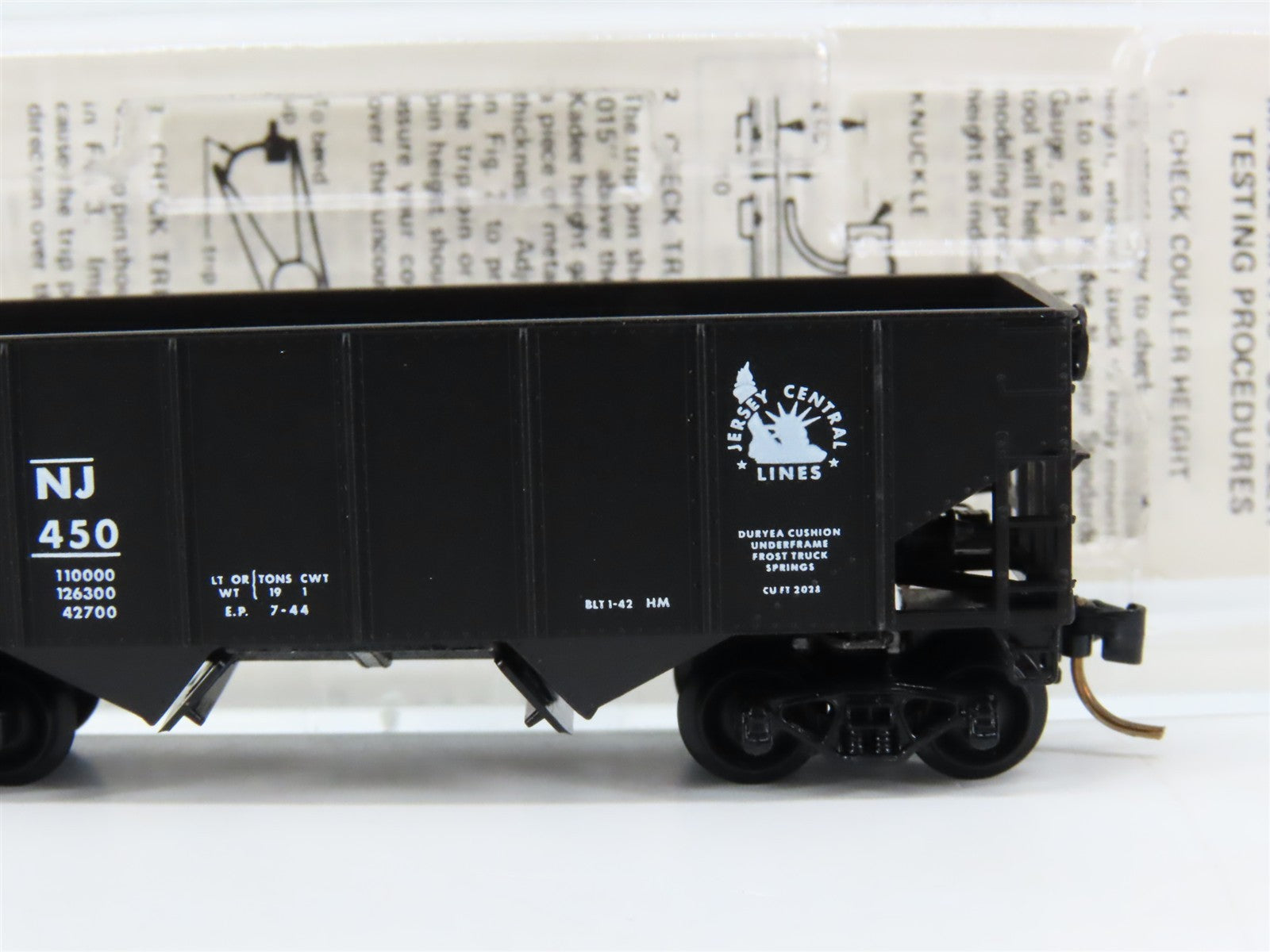 N Scale Kadee Micro-Trains MTL 56230 CNJ Jersey Central 2-Bay Hopper 67450 RTR