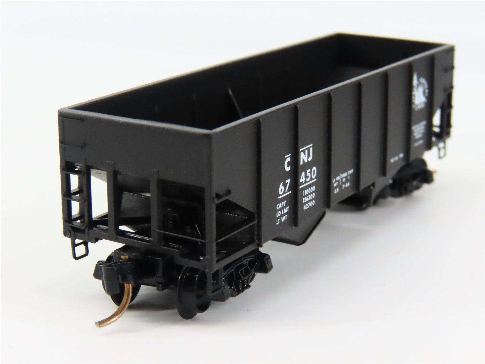 N Scale Kadee Micro-Trains MTL 56230 CNJ Jersey Central 2-Bay Hopper 67450 RTR