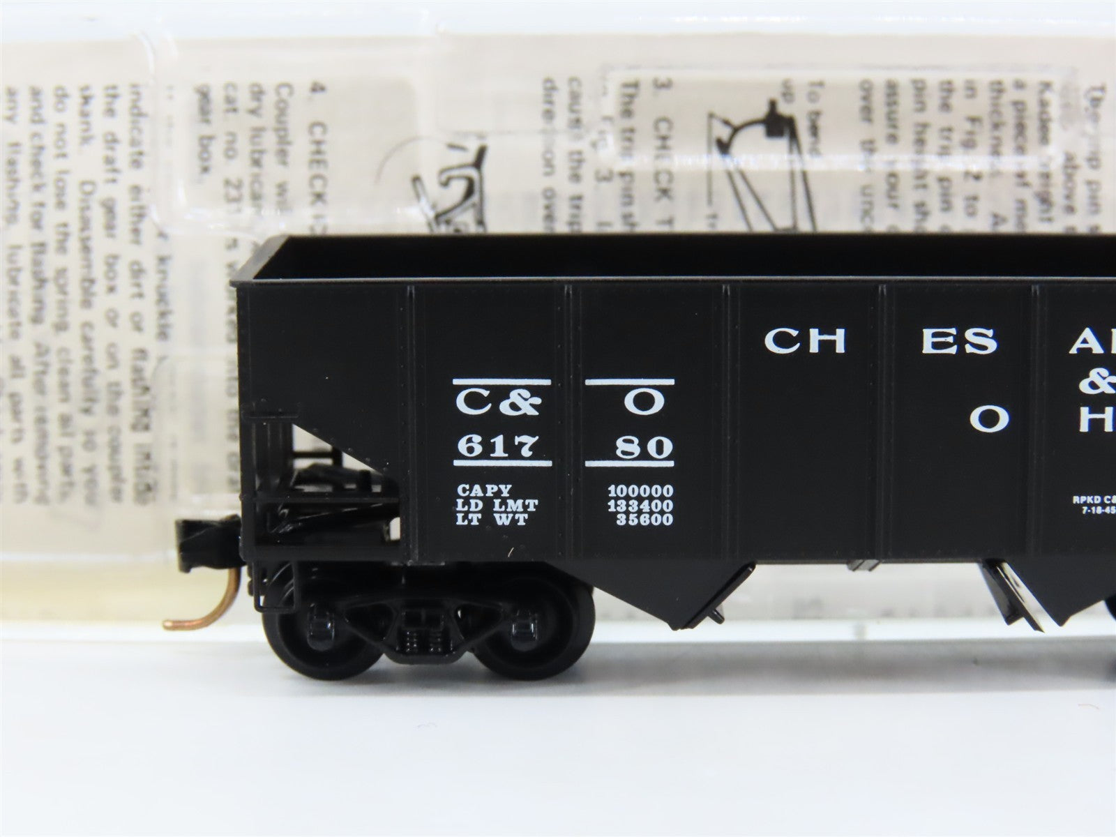 N Scale Kadee Micro-Trains MTL 56220 C&O Chesapeake & Ohio 2-Bay Hopper #61780