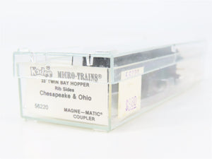 N Scale Kadee Micro-Trains MTL 56220 C&O Chesapeake & Ohio 2-Bay Hopper #61780