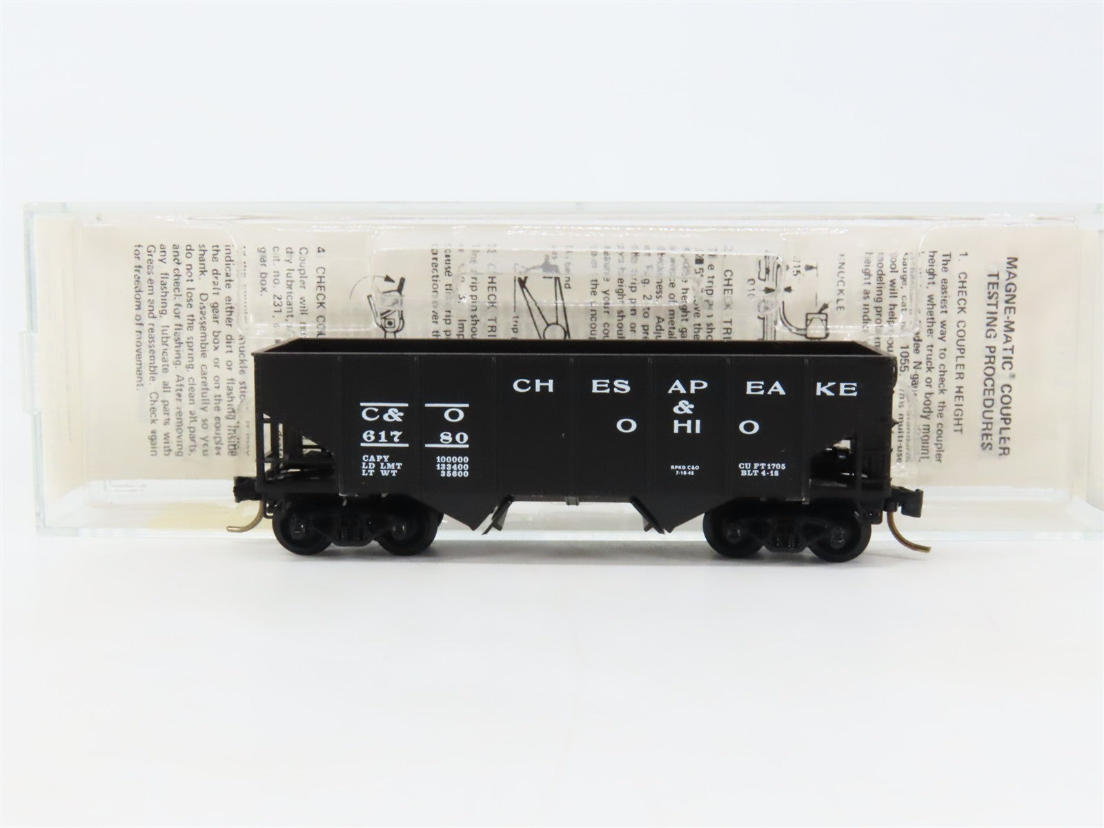 N Scale Kadee Micro-Trains MTL 56220 C&O Chesapeake & Ohio 2-Bay Hopper 61780