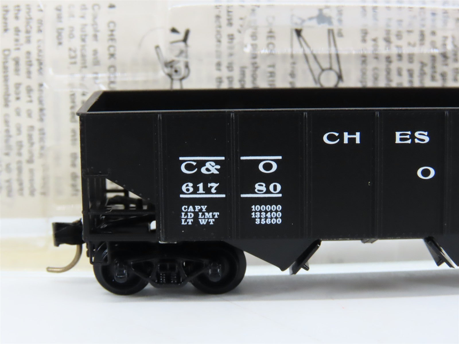 N Scale Kadee Micro-Trains MTL 56220 C&O Chesapeake & Ohio 2-Bay Hopper 61780