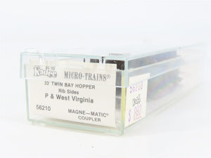 N Kadee Micro-Trains MTL 56210 P&WV Pittsburgh & West Virginia 2-Bay Hopper 2652
