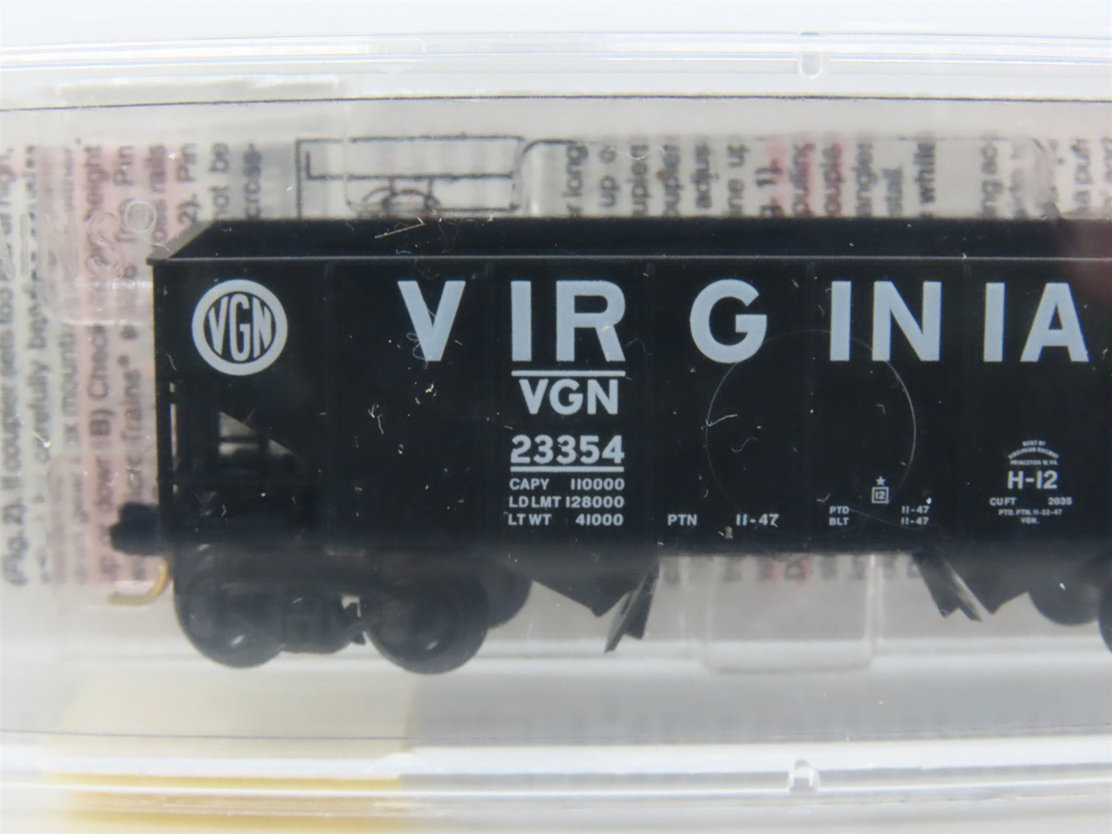 N Scale Micro-Trains MTL 56200 VGN Virginian 33' 2-Bay Open Hopper 23354 RTR