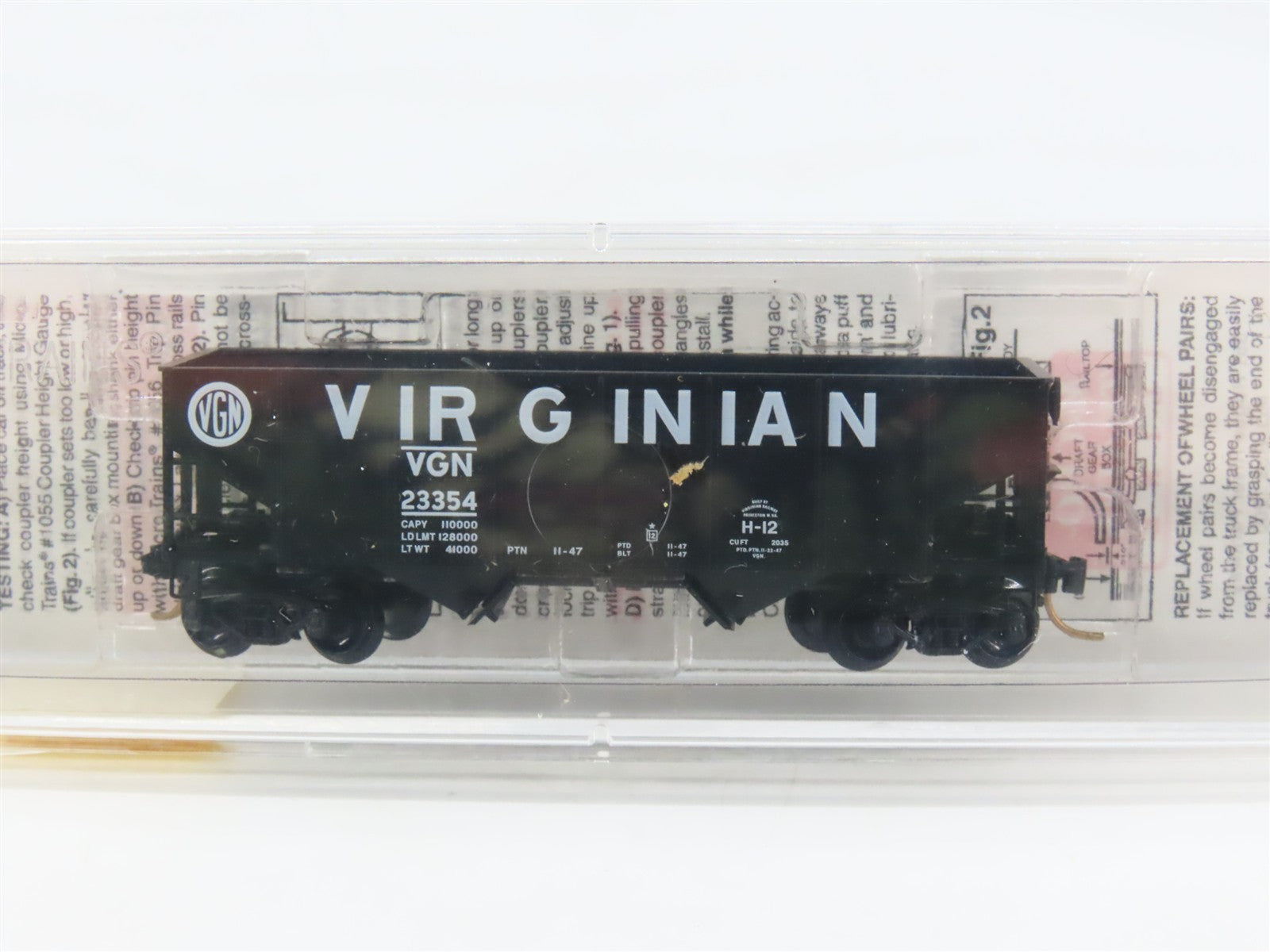 N Scale Micro-Trains MTL 56200 VGN Virginian 33' 2-Bay Open Hopper 23354 RTR