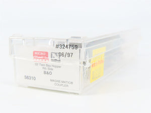 N Scale Micro-Trains 56310 B&O Baltimore & Ohio 33' 2-Bay Hopper 324759 RTR