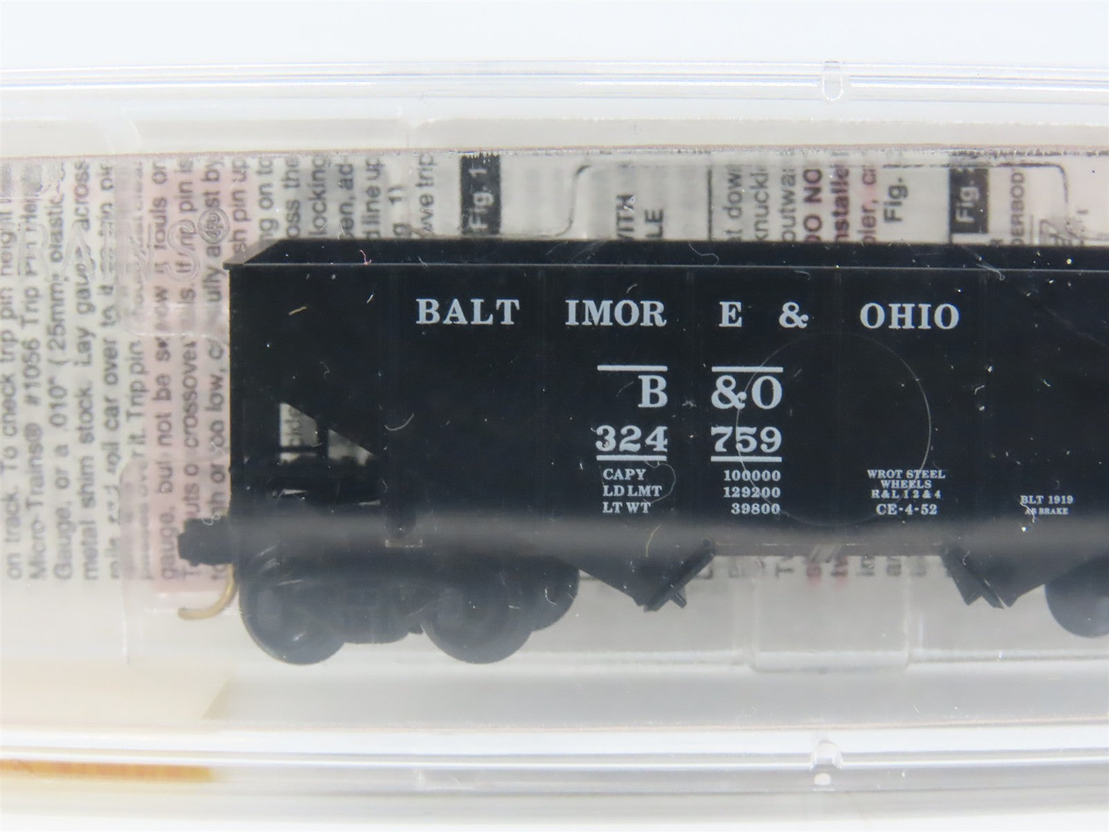 N Scale Micro-Trains 56310 B&O Baltimore & Ohio 33' 2-Bay Hopper 324759 RTR
