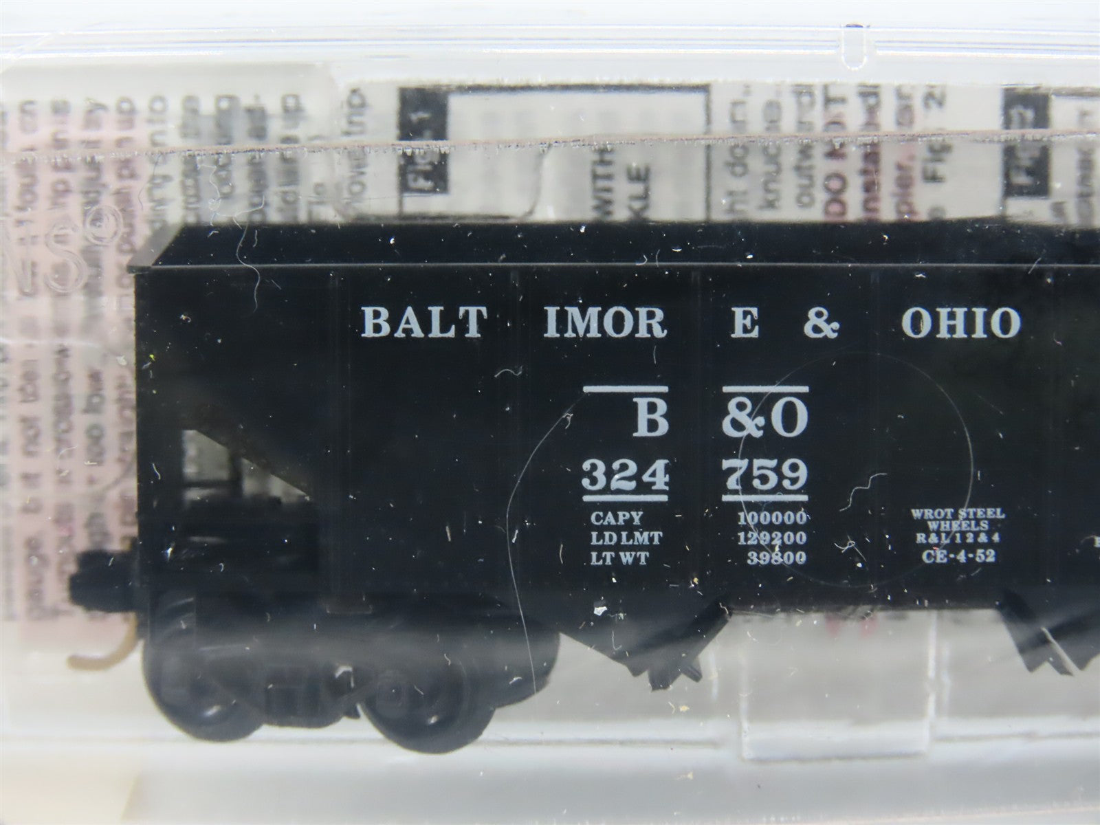 N Scale Micro-Trains 56310 B&O Baltimore & Ohio 33' 2-Bay Hopper 324759 RTR