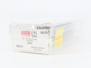 N Scale Micro-Trains 56310 B&O Baltimore & Ohio 33' 2-Bay Hopper 324759 RTR