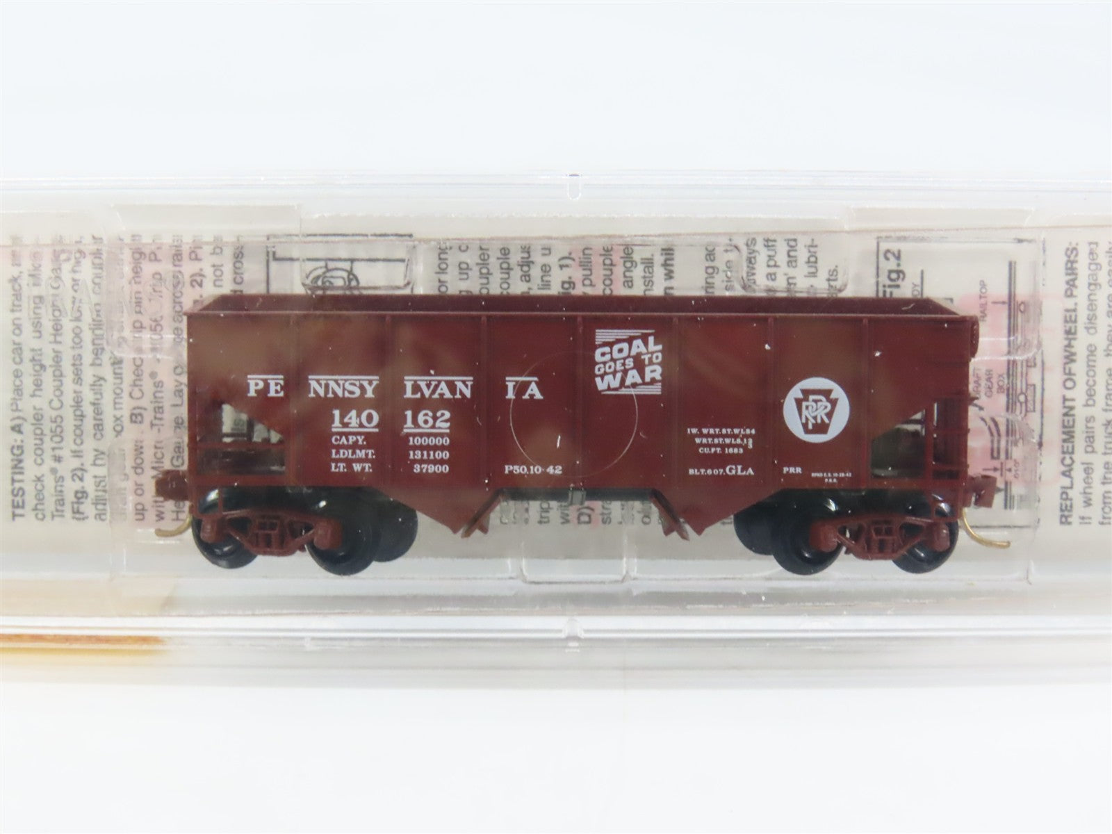 N Scale Micro-Trains 56270 PRR Pennsylvania 33' 2-Bay Hopper 140162 RTR