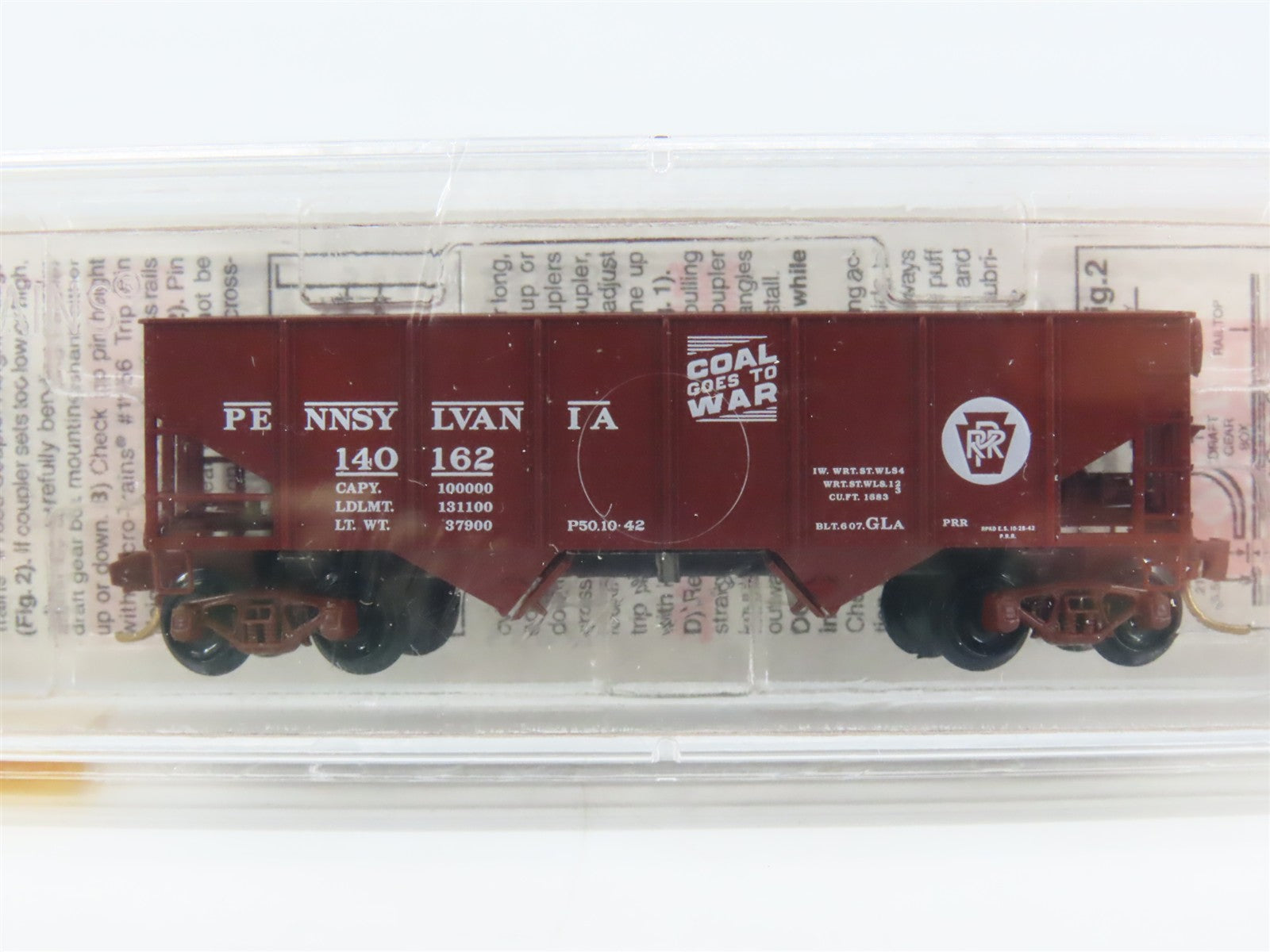 N Scale Micro-Trains 56270 PRR Pennsylvania 33' 2-Bay Hopper 140162 RTR