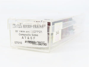 N Scale Micro-Trains 57010 ATSF Santa Fe 33' 33' 2-Bay Composite Hopper RTR