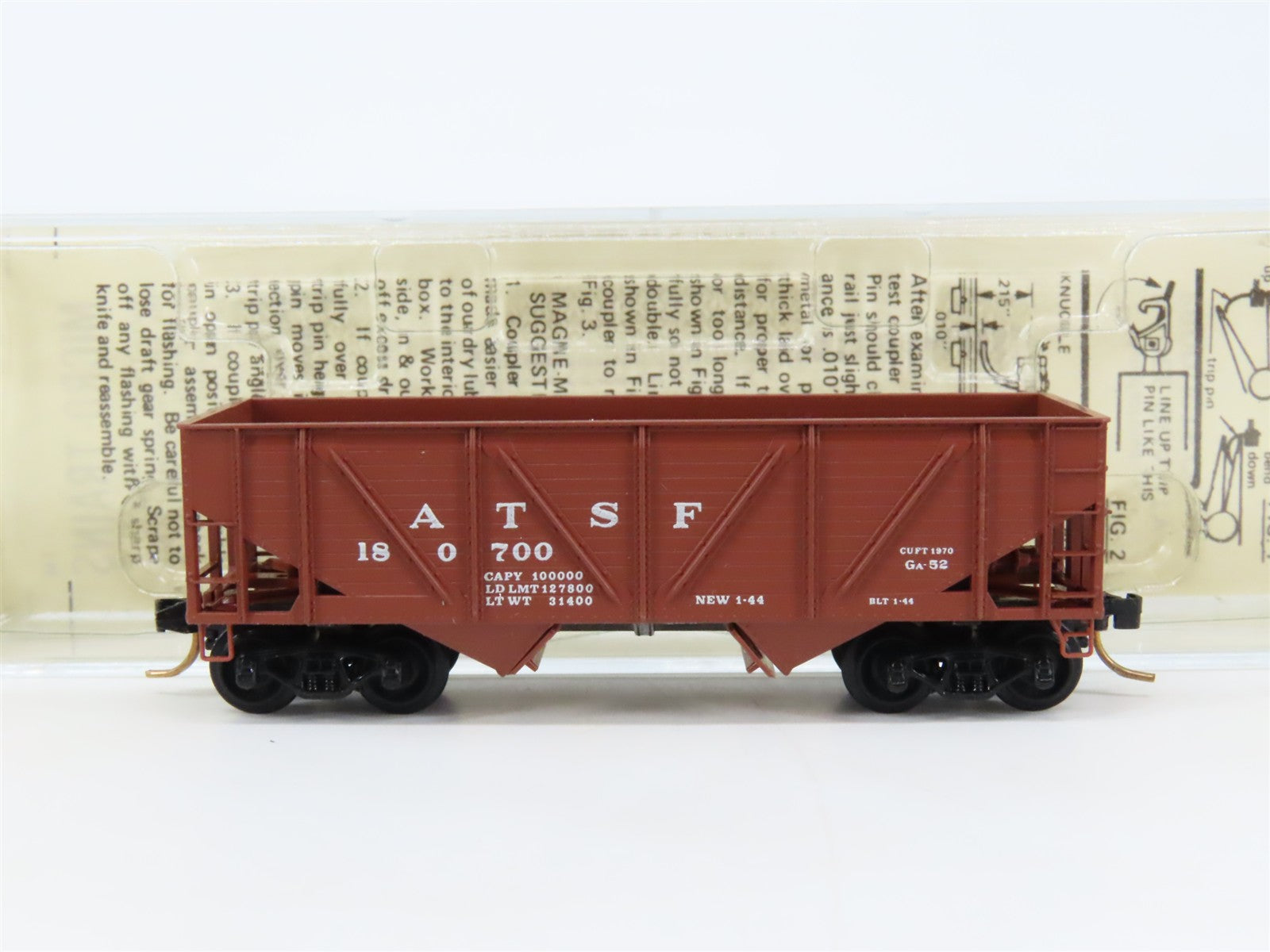 N Scale Micro-Trains 57010 ATSF Santa Fe 33' 2-Bay Hopper 180700 RTR