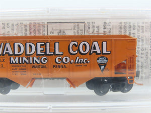 N Scale Micro-Trains 56350 Waddell Coal Mining Co. 33' 33' Twin Bay Hopper RTR