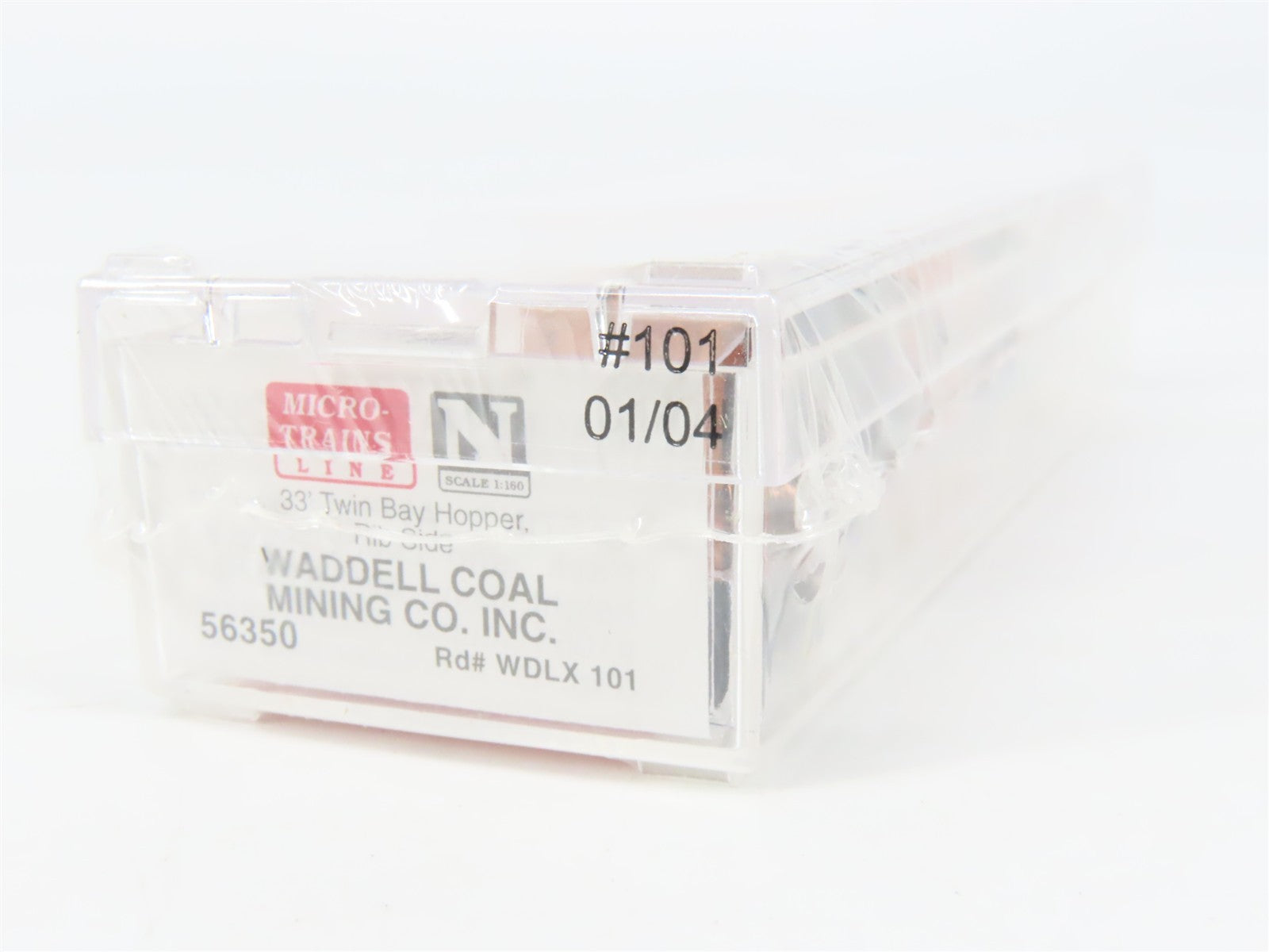 N Scale Micro-Trains 56350 Waddell Coal Mining Co. 33' 33' Twin Bay Hopper RTR